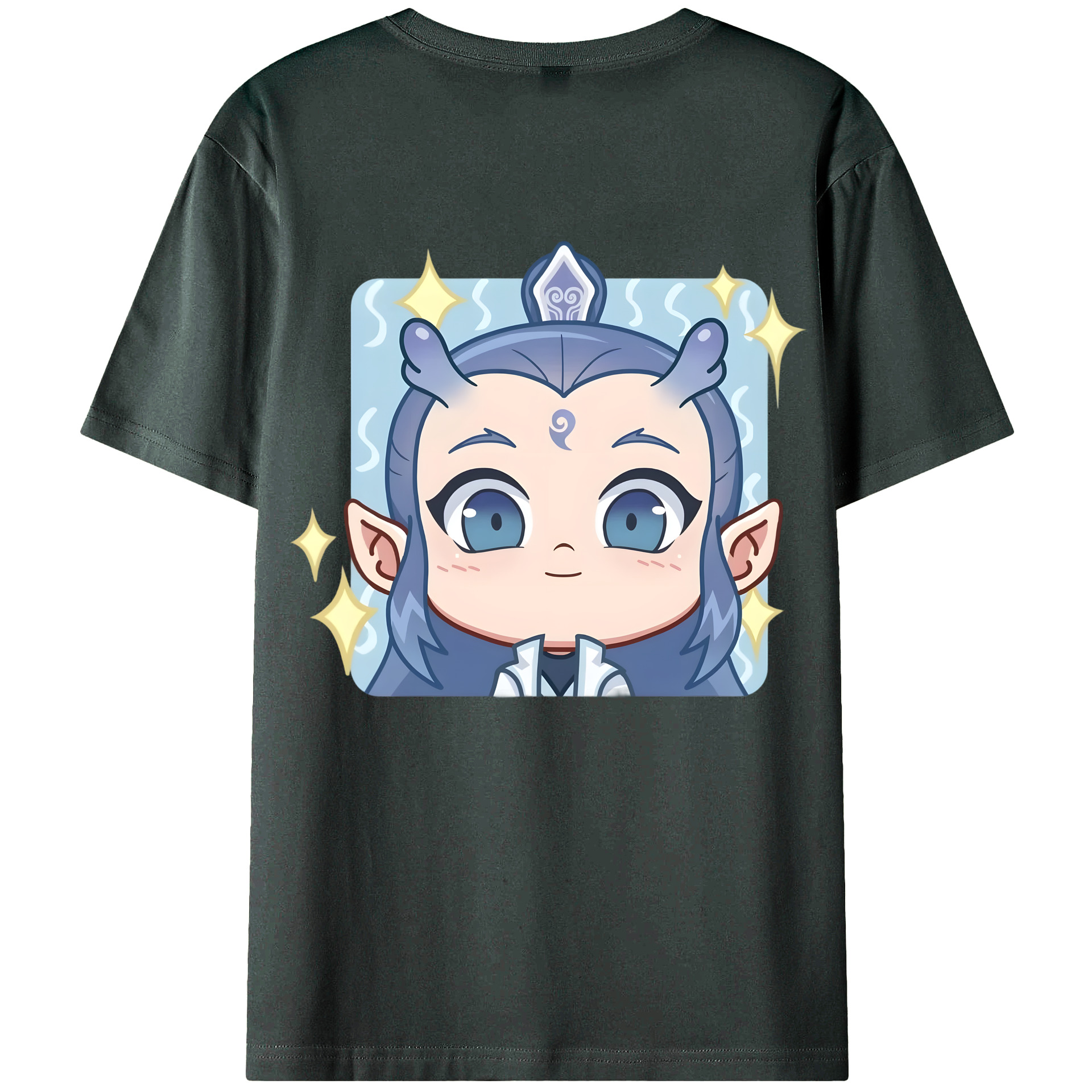 （画像用） Ne Zha 2 ナタ 魔童の大暴れ 綿100％ メンズ半袖Tシャツ（バックプリント） 通気性